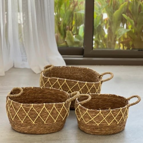 سلة خزف طبيعي