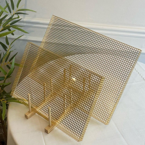 صينية تقديم بطبقة اكريليك شفاف