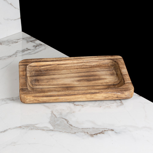 صينية تقديم خشب طبيعي