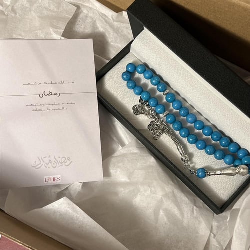 سبحة عقيق ازرق