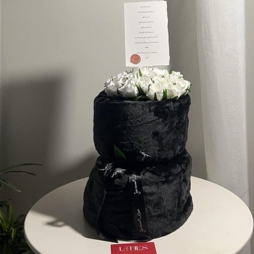 بوكيه بطانية بالورد