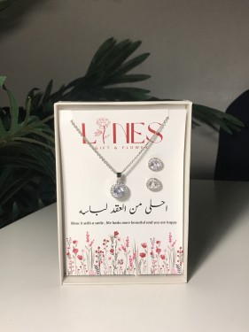 طقم الماسة الفضية