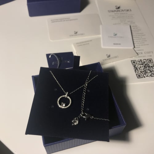 سلسلة سوارفسكي ( فضي )