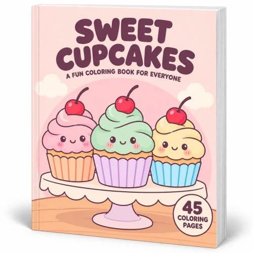 دفتر تلوين Sweet Cupcakes