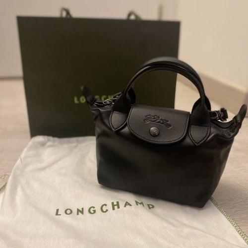 شنطة لونق شامب - تسليم فوري - Black Longchamp + fr...