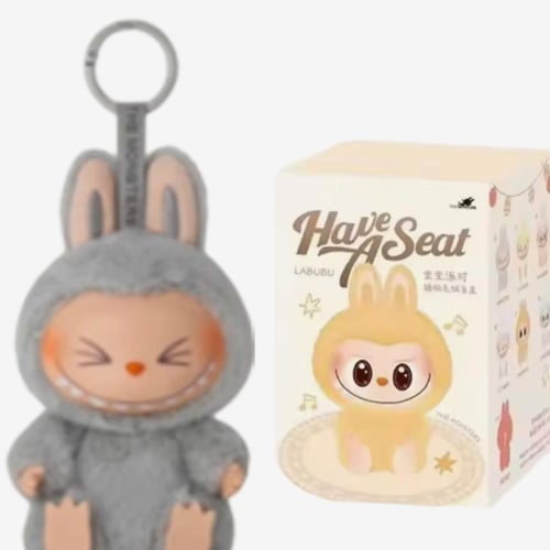 ميدالية لابوبو الجالس بوب مارت - Labubu Sitting Do...