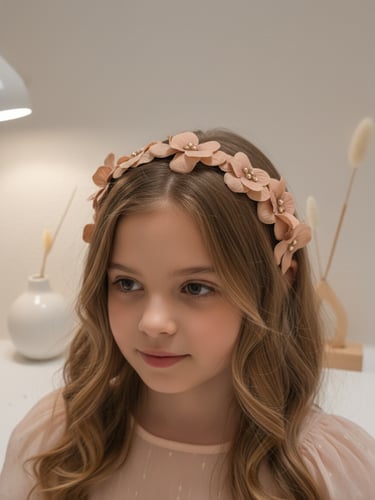 طوق ورد يدوي فاخر - تصميم راقي لإطلالة كلاسيكية