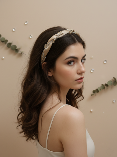 تاج من الكرستال والقماش