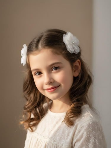 زوج من مشابك الشعر البيضاء