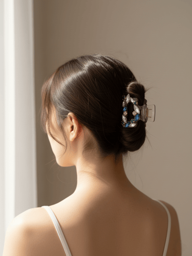 مساكه شعر اكريلك بتصميم الكريستالات