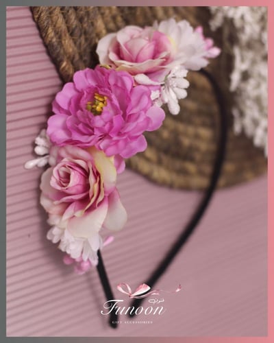 مجموعة أطواق شعر بتصميم راقي من ورد الاصطناعي