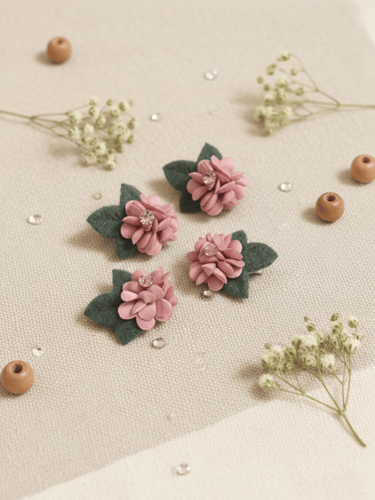 كلبسات صغير بالورد -٤ قطع -