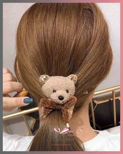 ربطة شعر رأس دبدوب أذن مرصعة بالكريستال