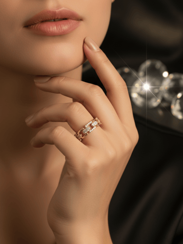 خاتم ذهبي بتصميم عصري