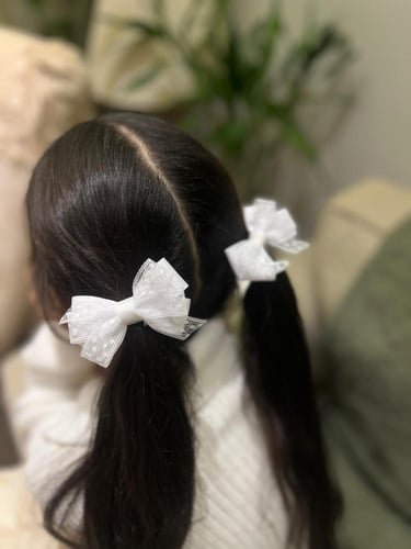 زوج رباط شعر على شكل فيونكة