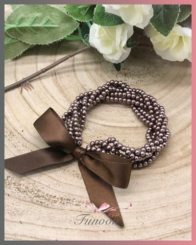 ربطات للبنات من اللؤلؤ الملون، مناسبة لتصميم شعر ب...