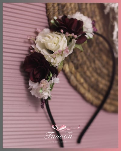 مجموعة أطواق شعر بتصميم راقي من ورد الاصطناعي