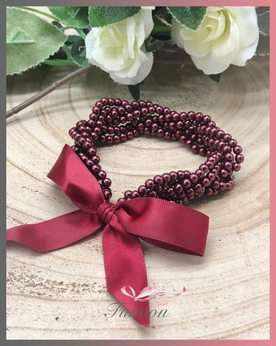 ربطات للبنات من اللؤلؤ الملون، مناسبة لتصميم شعر ب...