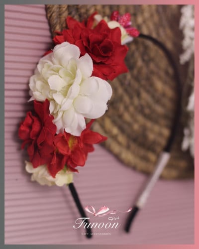 مجموعة أطواق شعر بتصميم راقي من ورد الاصطناعي