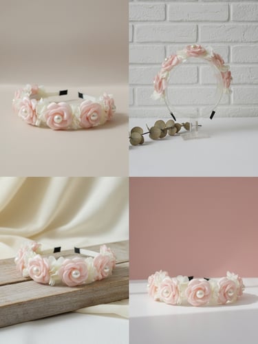 طوق ورد باللؤلؤ