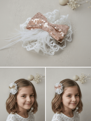 مشبك فرنسي فيونكة لامعة