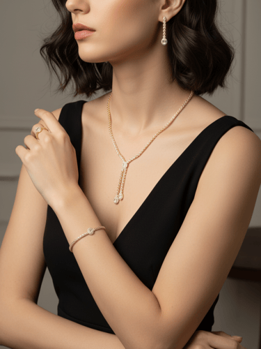 طقم ألماسي ذهبي