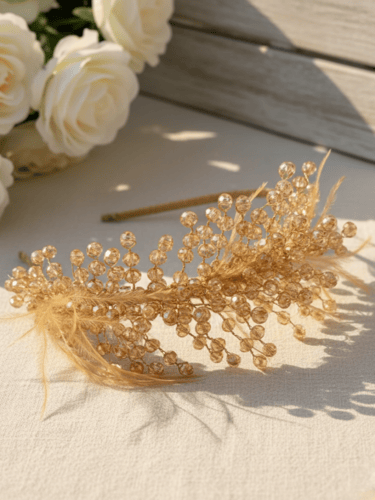 طوق شعر بتصميم كريستال متعدد الألوان