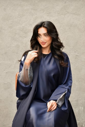 Navy blue abaya