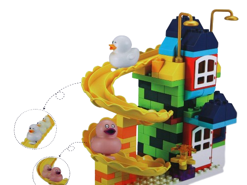 درزن صندوق مكعبات 134 قطعة