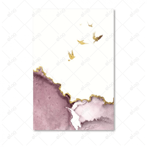 لوحات فن تجريدي غزاله و طيور و عديد من اللوان