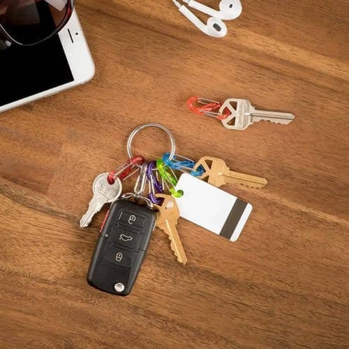 حلقة مفاتيح على شكل حرف S عدد 6 متعددة الاستخدامات...
