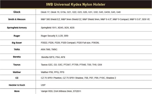 جراب مخفي داخلي عالمي