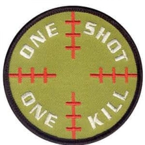 شارة عبارة One Shot One Kill من روثكو