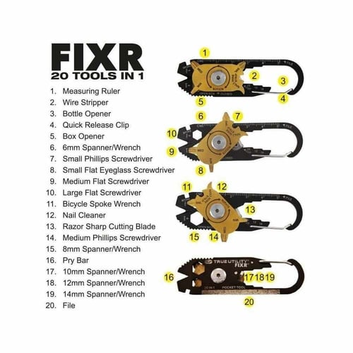 ميدالية True Utility FIXR 20 in1