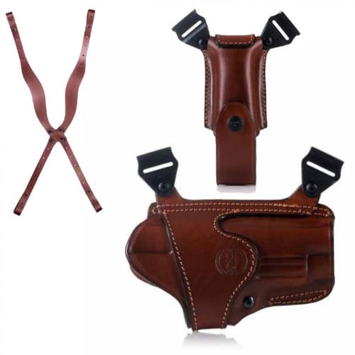 جراب كتف جلدي أفقي فاخر بمخزن مفرد