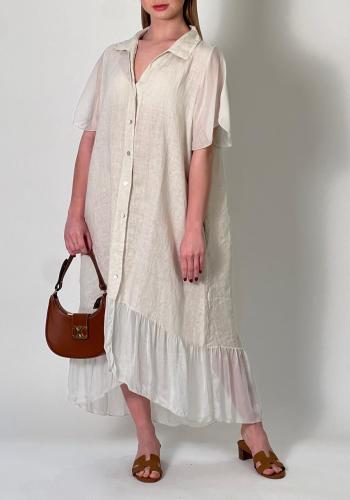 Lenin beige dress