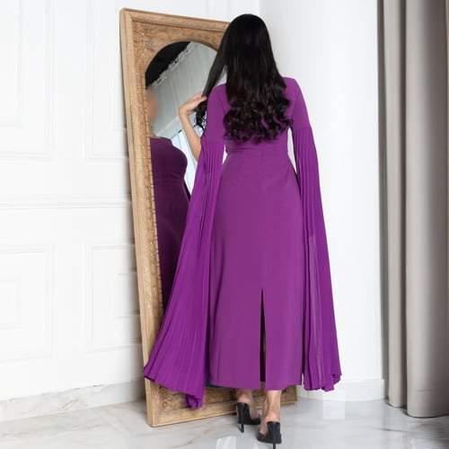 فستان ليلكي بليسيه