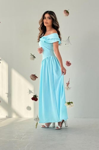فستان صيفي أزرق