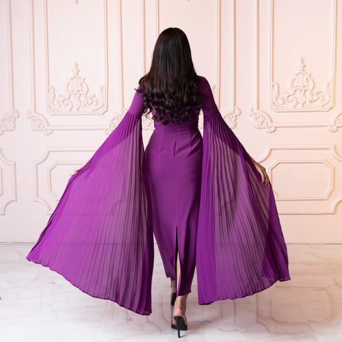 فستان ليلكي بليسيه