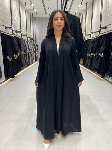 عبايه قماش انترنت تطريز ربع كلوش