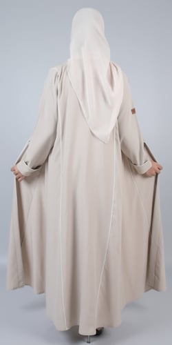 طقم سفر عباية للسفر والدوام من 4 قطع لون بيج