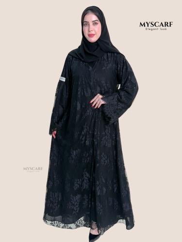 عباية روعة كلوش دانتيل مبطنة