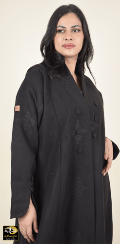عبايه جوخ تطريز اسود