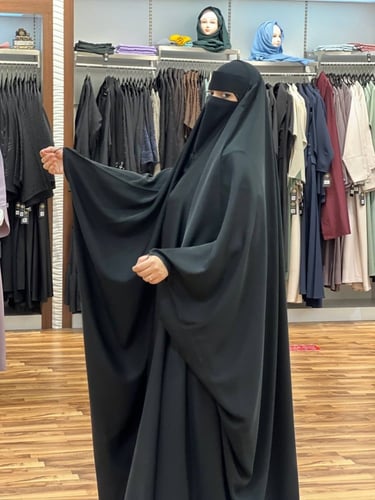 عبايه راس مسكره بشت قماش حرير