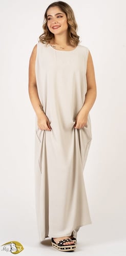 فستان داخلي تحت العباية لون بيج