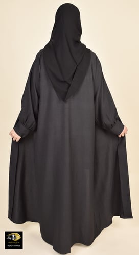 طقم عباية للسفر والدوام من 4 قطع لون اسود