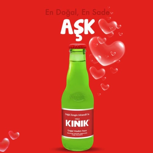 مياه معدنية غازية طبيعية تركية kinik مستوردة.