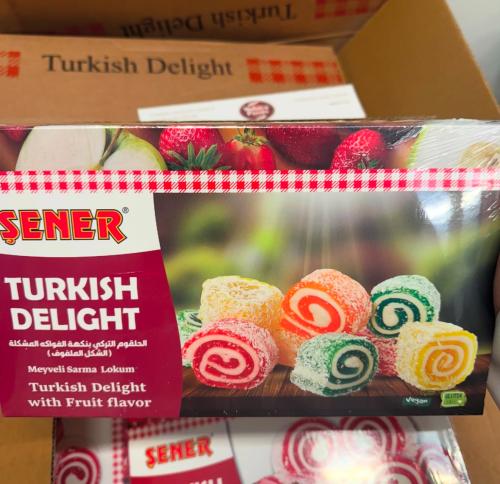 حلقوم تركي بنكهة الفواكة المشكلة: (الشكل الملفوف)...