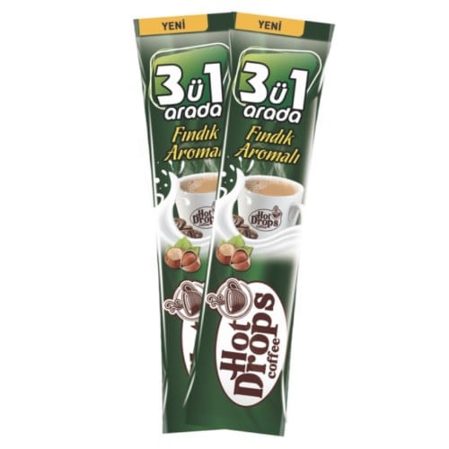 ظرف قهوة سريعة التحضير بنكهة البندق (تركي مستورد).