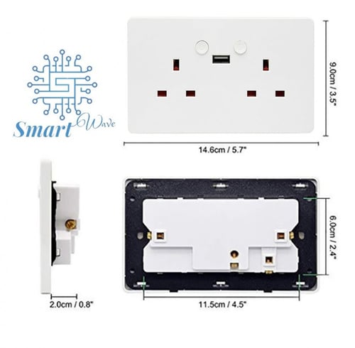 فيش ثنائي ذكي مع مدخل يو اس بي